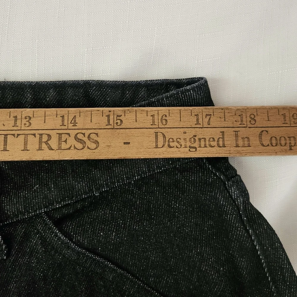 Minga London Bones Black Washed Denim Jeans Skeleton Print Wide Baggy Leg SZ 36 - Picture 15 of 16